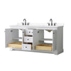 Custom image for White with Matte Black Trim / White Cultured Marble / No Mirror