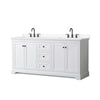 Custom image for White with Matte Black Trim / White Cultured Marble / No Mirror