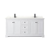 Custom image for White with Matte Black Trim / White Quartz / No Mirror