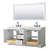 Custom image for White with Matte Black Trim / White Quartz / 70