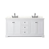 Custom image for White with Matte Black Trim / White Quartz / No Mirror