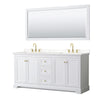 Custom image for White with Brushed Gold Trim / Carrara Cultured Marble / 70