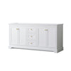 Custom image for White with Brushed Gold Trim / No Mirror