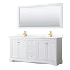 Custom image for White with Brushed Gold Trim / Giotto Quartz / 70