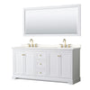 Custom image for White with Brushed Gold Trim / White Quartz / 70