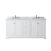 Custom image for White with Polished Chrome Trim / White Carrara Marble / No Mirror