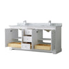 Custom image for White with Polished Chrome Trim / White Carrara Marble / No Mirror