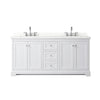 Custom image for White with Polished Chrome Trim / Giotto Quartz / No Mirror