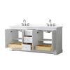 Custom image for White with Polished Chrome Trim / Giotto Quartz / No Mirror