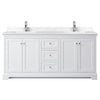 Custom image for White with Polished Chrome Trim / White Cultured Marble / No Mirror