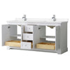 Custom image for White with Polished Chrome Trim / White Cultured Marble / No Mirror