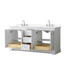 Custom image for White with Polished Chrome Trim / White Cultured Marble / No Mirror