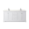 Custom image for White with Polished Chrome Trim / White Quartz / No Mirror