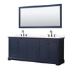 Custom image for Dark Blue with Matte Black Trim / Carrara Cultured Marble / 70
