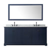 Custom image for Dark Blue with Matte Black Trim / White Carrara Marble / 70
