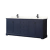 Custom image for Dark Blue with Matte Black Trim / White Quartz / No Mirror