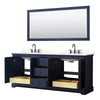 Custom image for Dark Blue with Matte Black Trim / White Quartz / 70