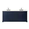 Custom image for Dark Blue with Matte Black Trim / White Quartz / No Mirror