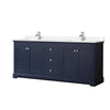 Custom image for Dark Blue with Polished Chrome Trim / Carrara Cultured Marble / No Mirror