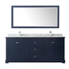 Custom image for Dark Blue with Polished Chrome Trim / White Carrara Marble / 70