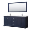 Custom image for Dark Blue with Polished Chrome Trim / White Cultured Marble / 70
