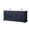 Custom image for Dark Blue with Polished Chrome Trim / White Cultured Marble / No Mirror