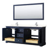 Custom image for Dark Blue with Polished Chrome Trim / White Quartz / 70