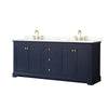 Custom image for Dark Blue with Brushed Gold Trim / Giotto Quartz / No Mirror