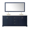 Custom image for Dark Blue with Brushed Gold Trim / White Quartz / 70