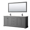 Custom image for Dark Gray with Matte Black Trim / Carrara Cultured Marble / 70