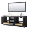Custom image for Dark Gray with Matte Black Trim / Carrara Cultured Marble / 70