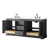 Custom image for Dark Gray with Matte Black Trim / Carrara Cultured Marble / No Mirror