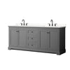 Custom image for Dark Gray with Matte Black Trim / Carrara Cultured Marble / No Mirror