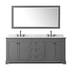 Custom image for Dark Gray with Matte Black Trim / White Carrara Marble / 70