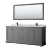 Custom image for Dark Gray with Matte Black Trim / White Carrara Marble / 70