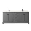 Custom image for Dark Gray with Matte Black Trim / White Quartz / No Mirror