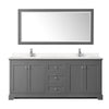 Custom image for Dark Gray with Polished Chrome Trim / Carrara Cultured Marble / 70