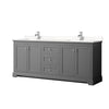 Custom image for Dark Gray with Polished Chrome Trim / Carrara Cultured Marble / No Mirror