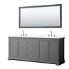 Custom image for Dark Gray with Polished Chrome Trim / Carrara Cultured Marble / 70