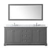 Custom image for Dark Gray with Polished Chrome Trim / White Carrara Marble / 70