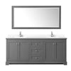 Custom image for Dark Gray with Polished Chrome Trim / White Cultured Marble / 70