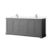 Custom image for Dark Gray with Polished Chrome Trim / White Cultured Marble / No Mirror