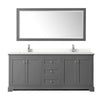 Custom image for Dark Gray with Polished Chrome Trim / White Quartz / 70