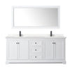 Custom image for White with Matte Black Trim / Carrara Cultured Marble / 70