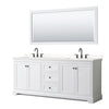 Custom image for White with Matte Black Trim / Carrara Cultured Marble / 70
