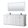 Custom image for White with Matte Black Trim / White Carrara Marble / 70