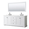 Custom image for White with Matte Black Trim / White Cultured Marble / 70