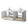 Custom image for White with Matte Black Trim / White Cultured Marble / No Mirror