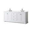Custom image for White with Matte Black Trim / White Cultured Marble / No Mirror