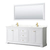 Custom image for White with Brushed Gold Trim / Giotto Quartz / 70